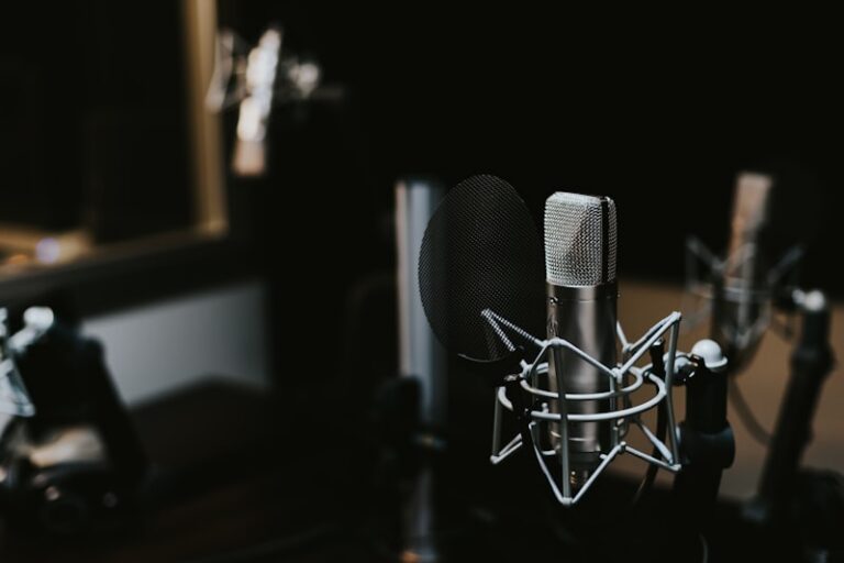 Studio microphone and audio setup - YouTube tutorial editing demo